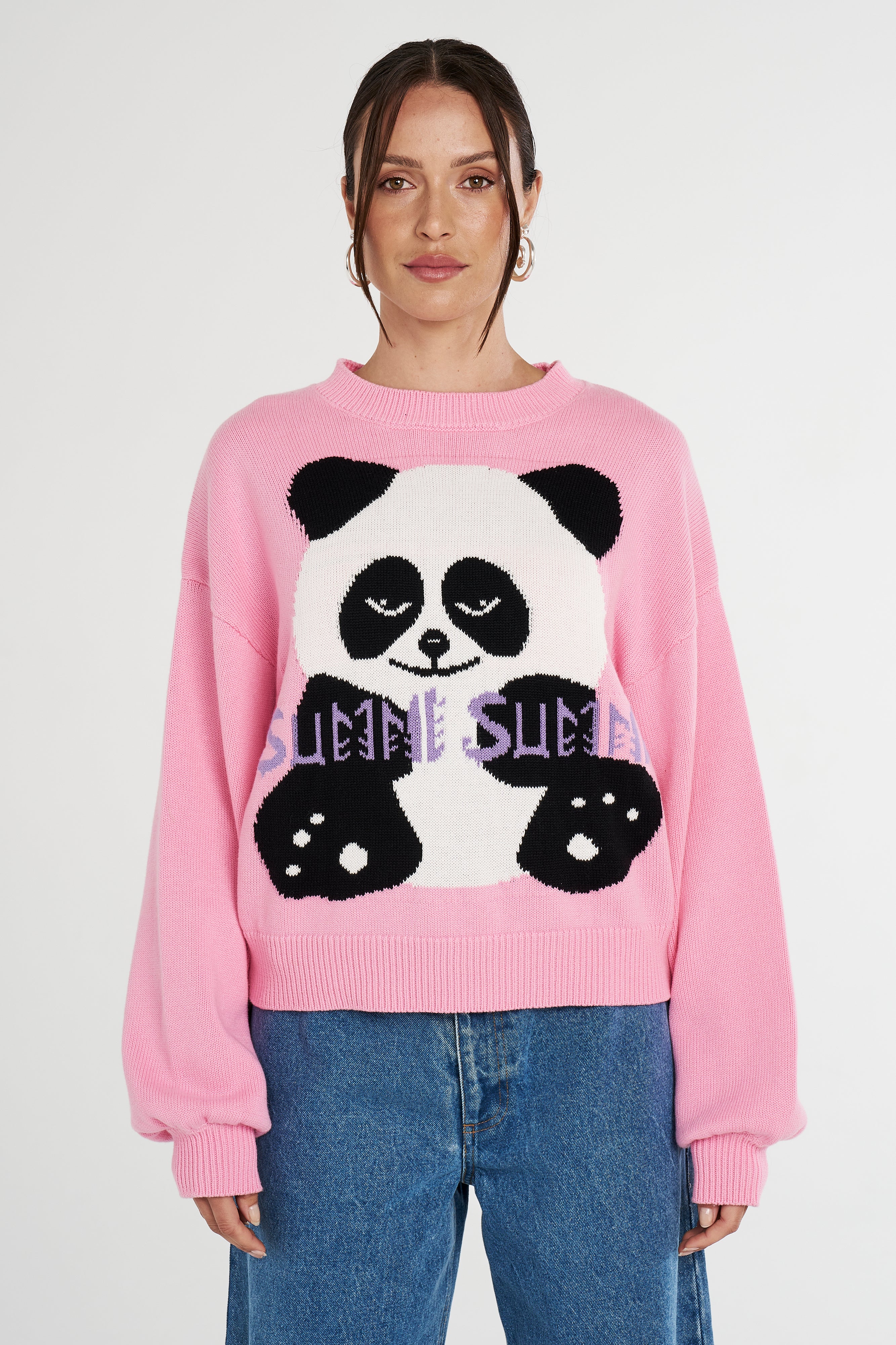 SUMMI SWEATER - PINK PANDA