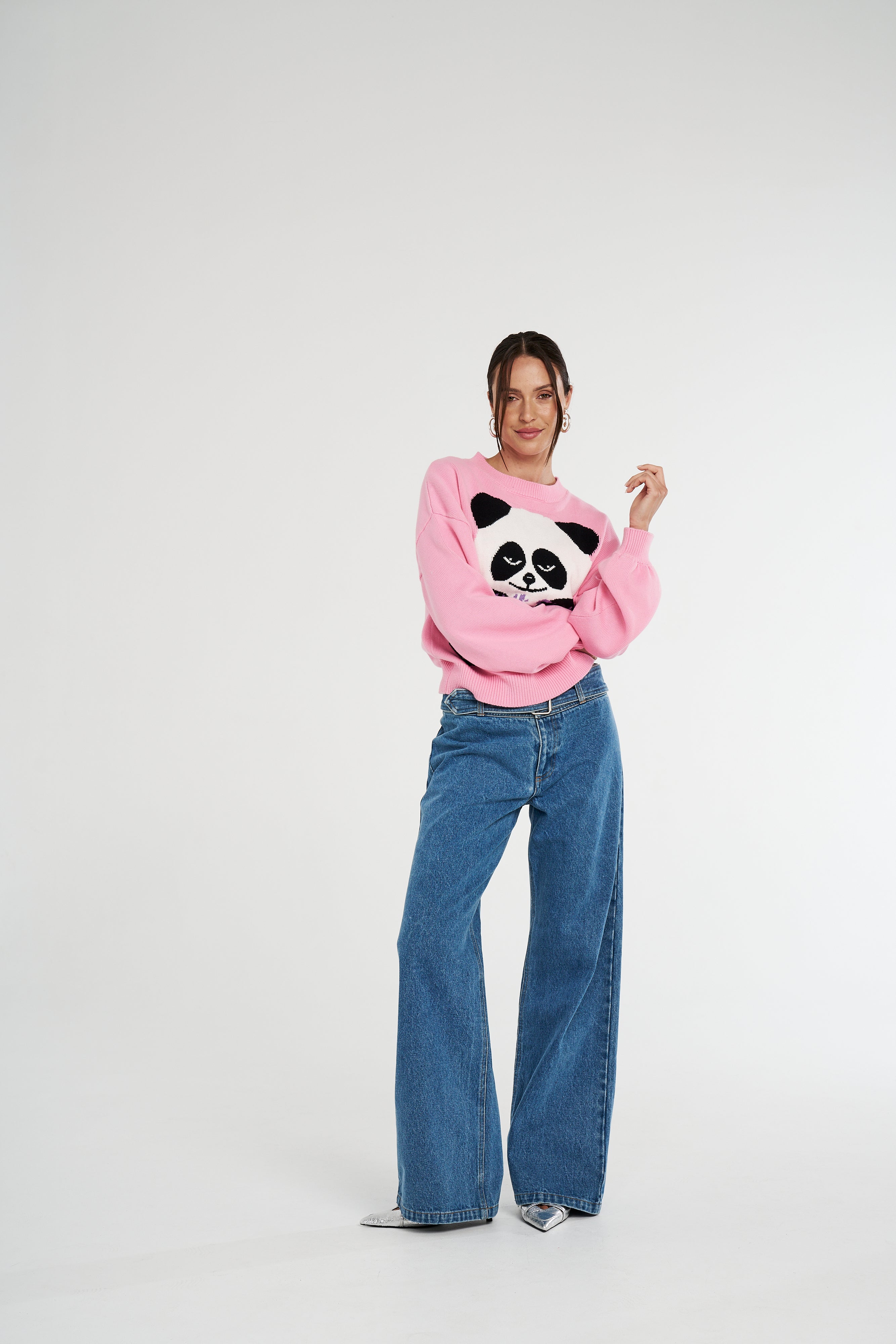SUMMI SWEATER - PINK PANDA