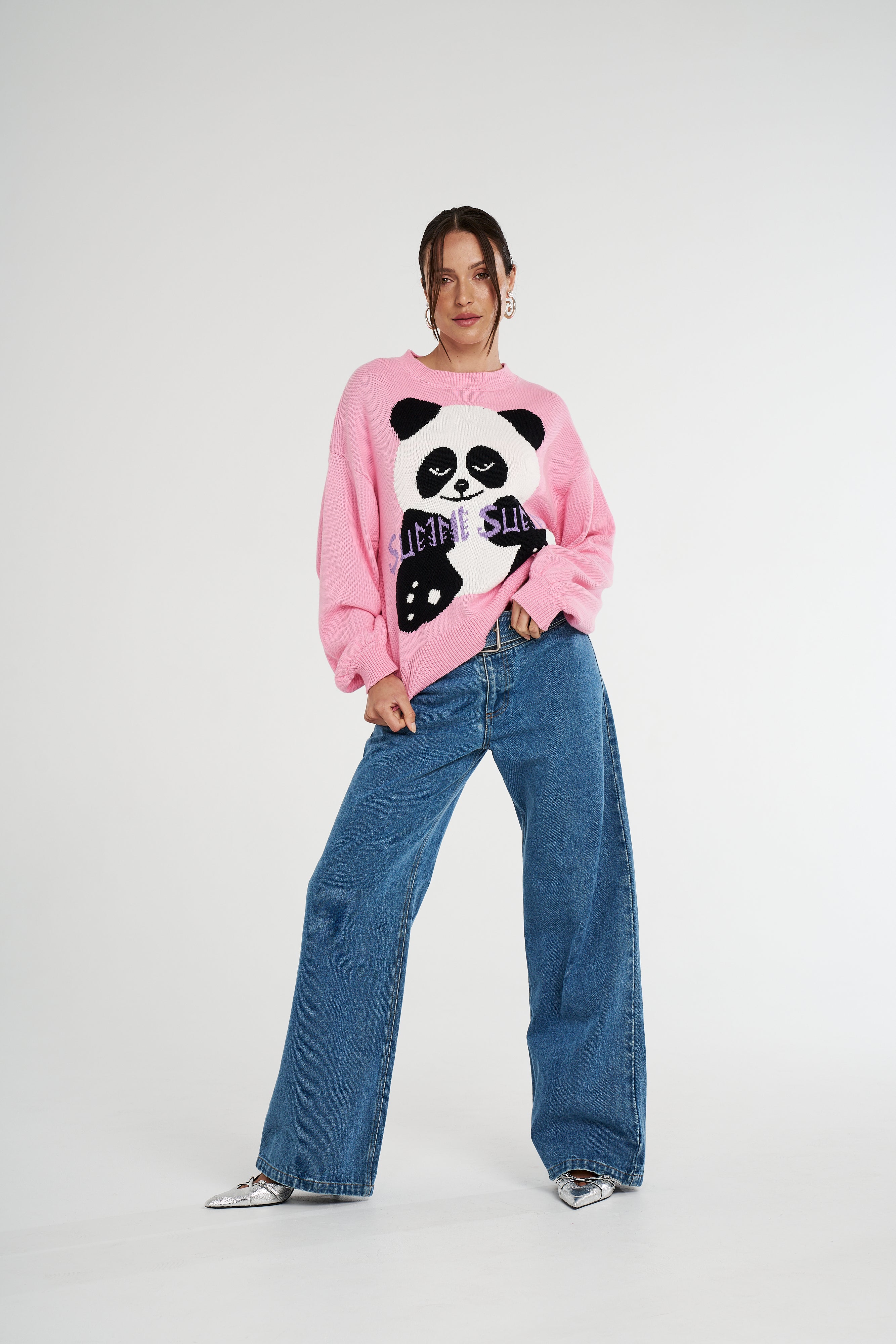 SUMMI SWEATER - PINK PANDA