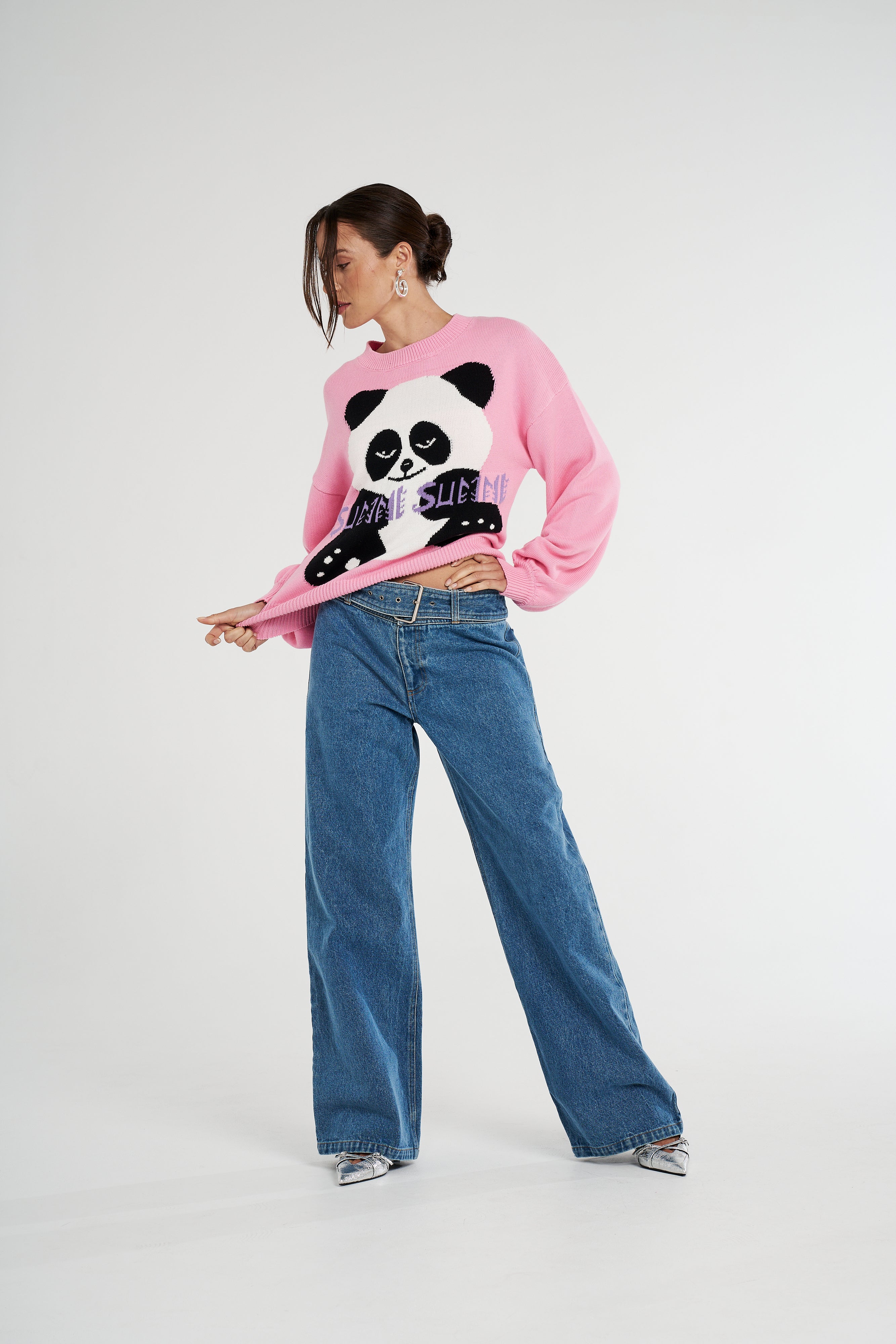 SUMMI SWEATER - PINK PANDA