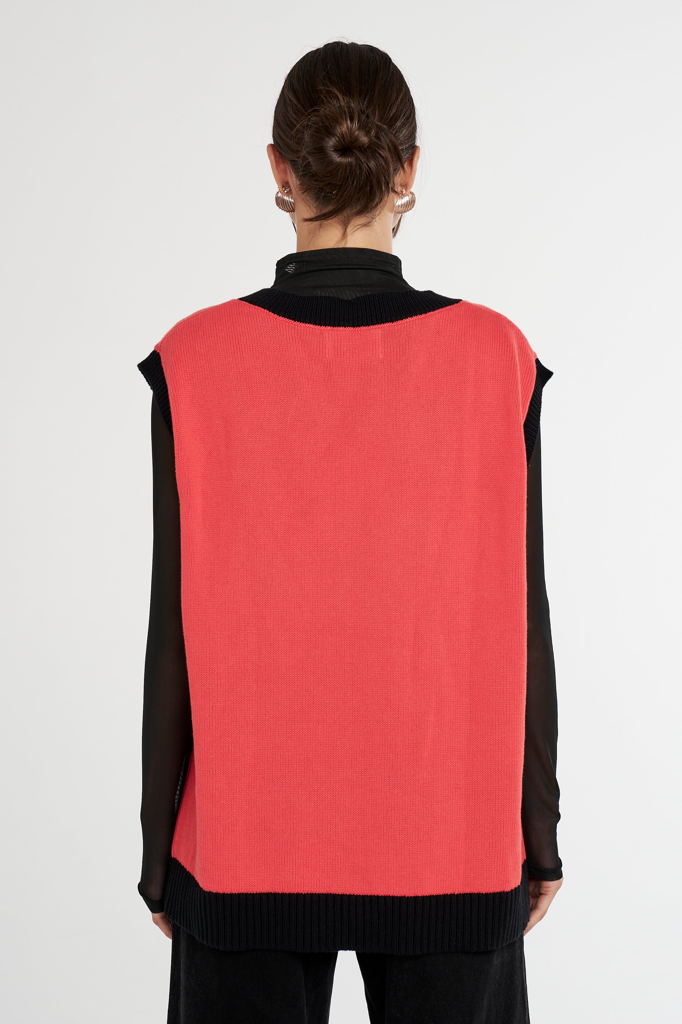 OS KNIT VEST - RED PANDA