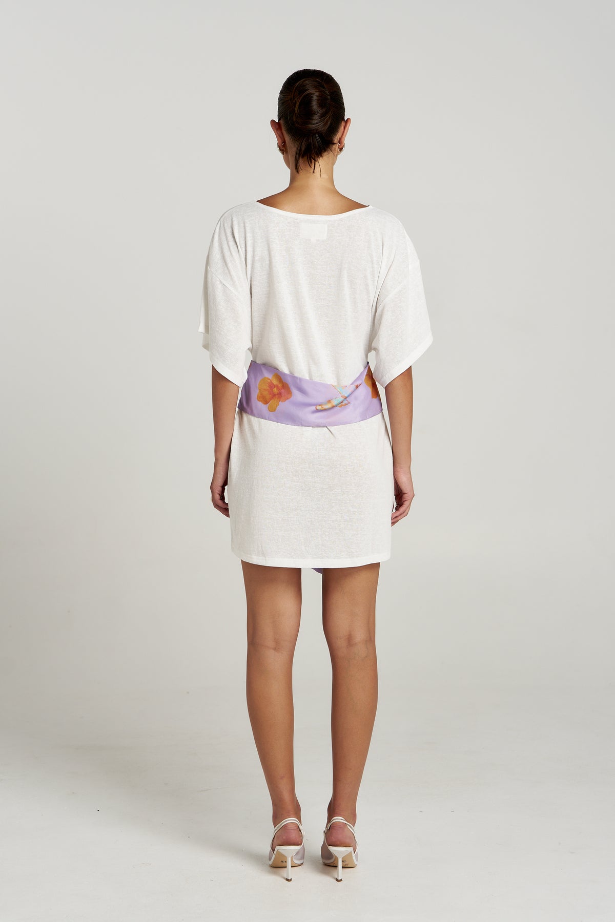 TIE FRONT DRESS - VANILLA/REVERIE