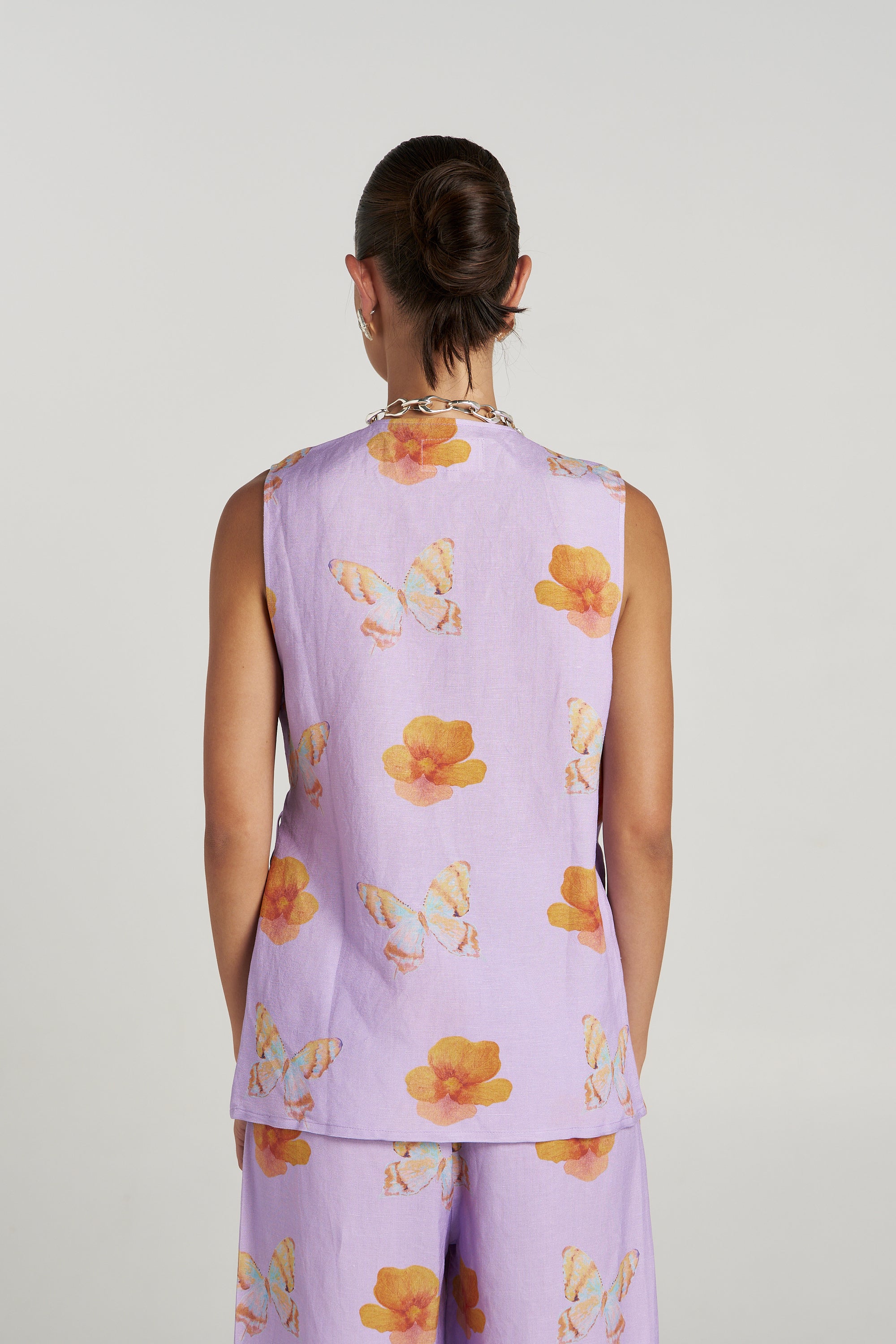 TIE FRONT VEST - REVERIE