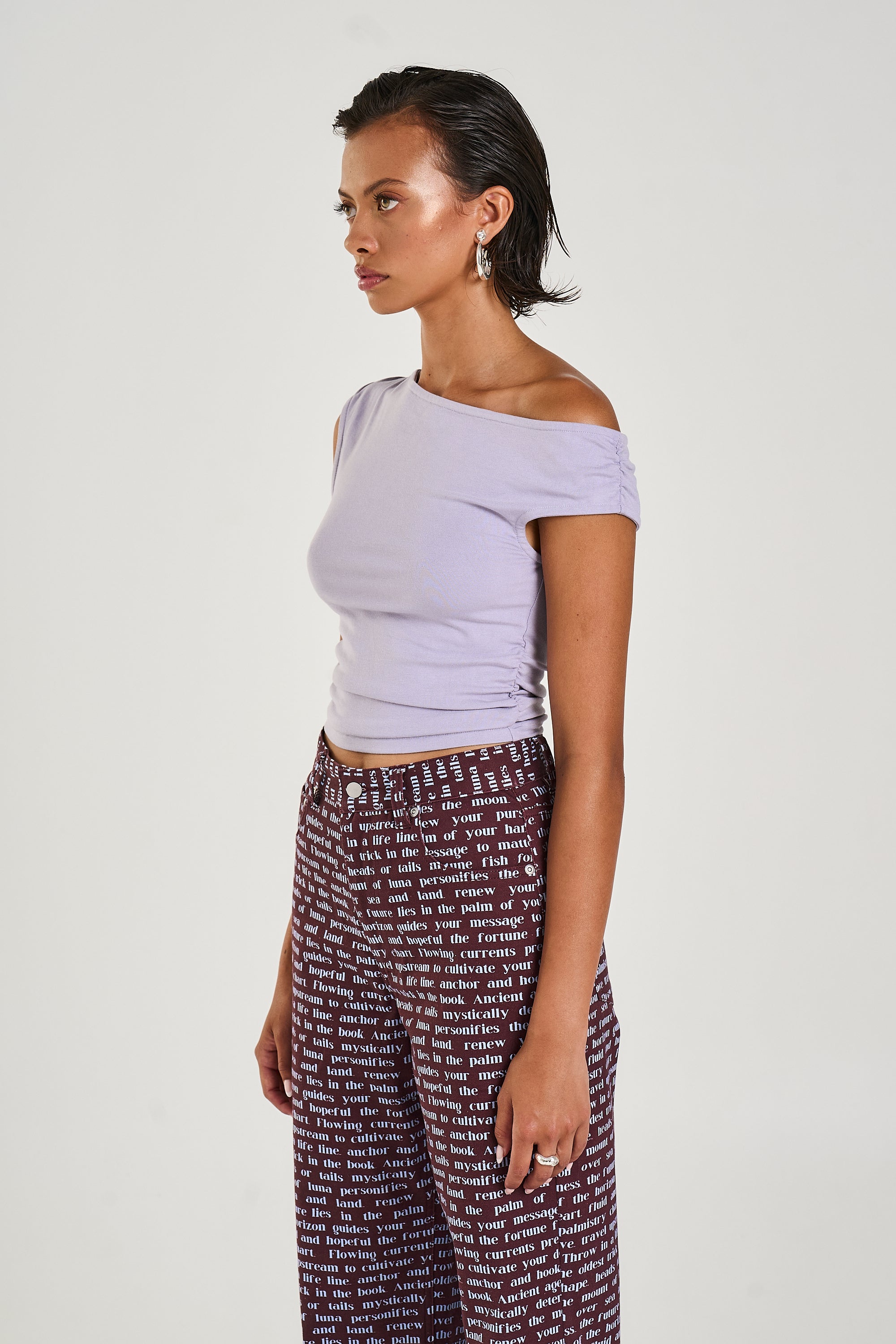 OFF SHOULDER TANK - SEAFOAM
