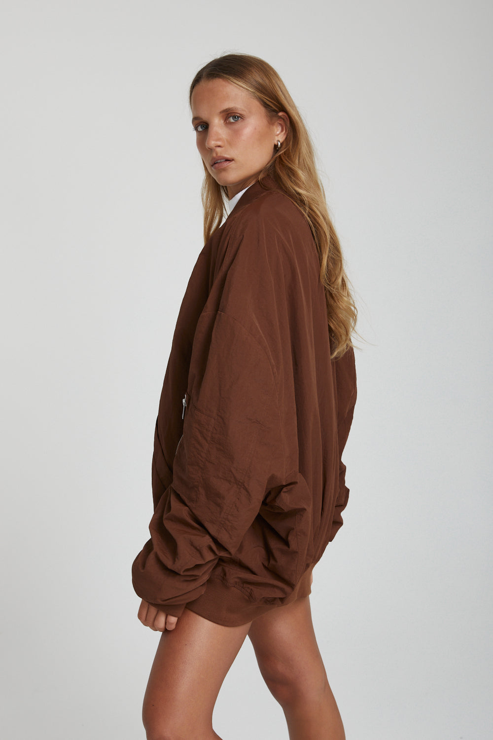 SLOUCHY BOMBER - CHESTNUT