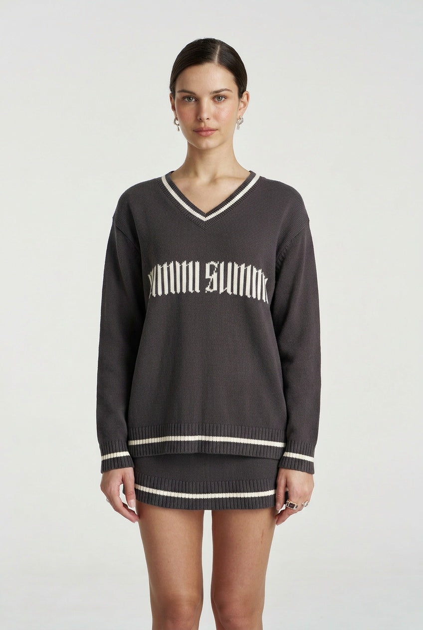 SUMMI KNIT SWEATER - SHADOW