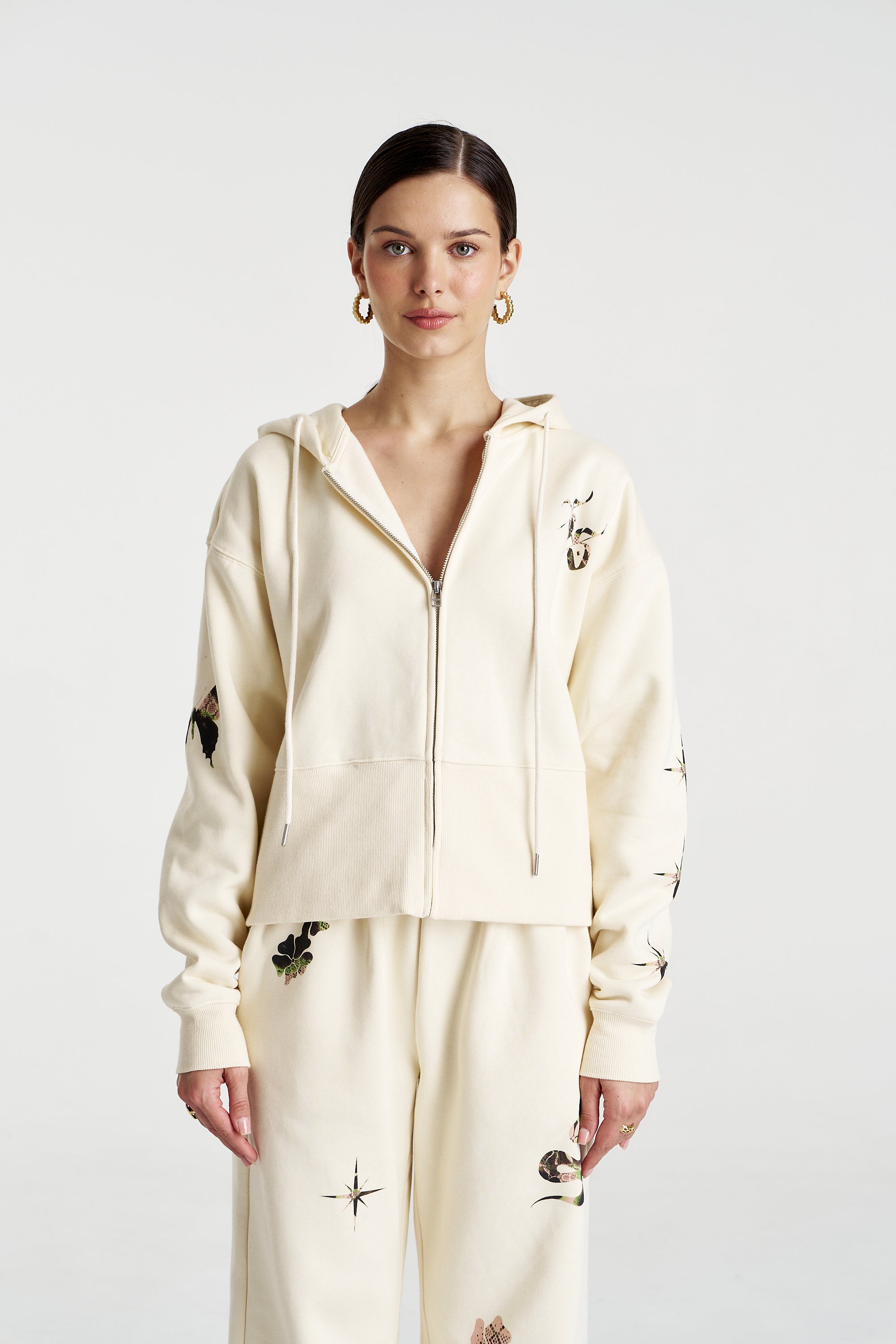 MOTIF HOODIE - VANILLA
