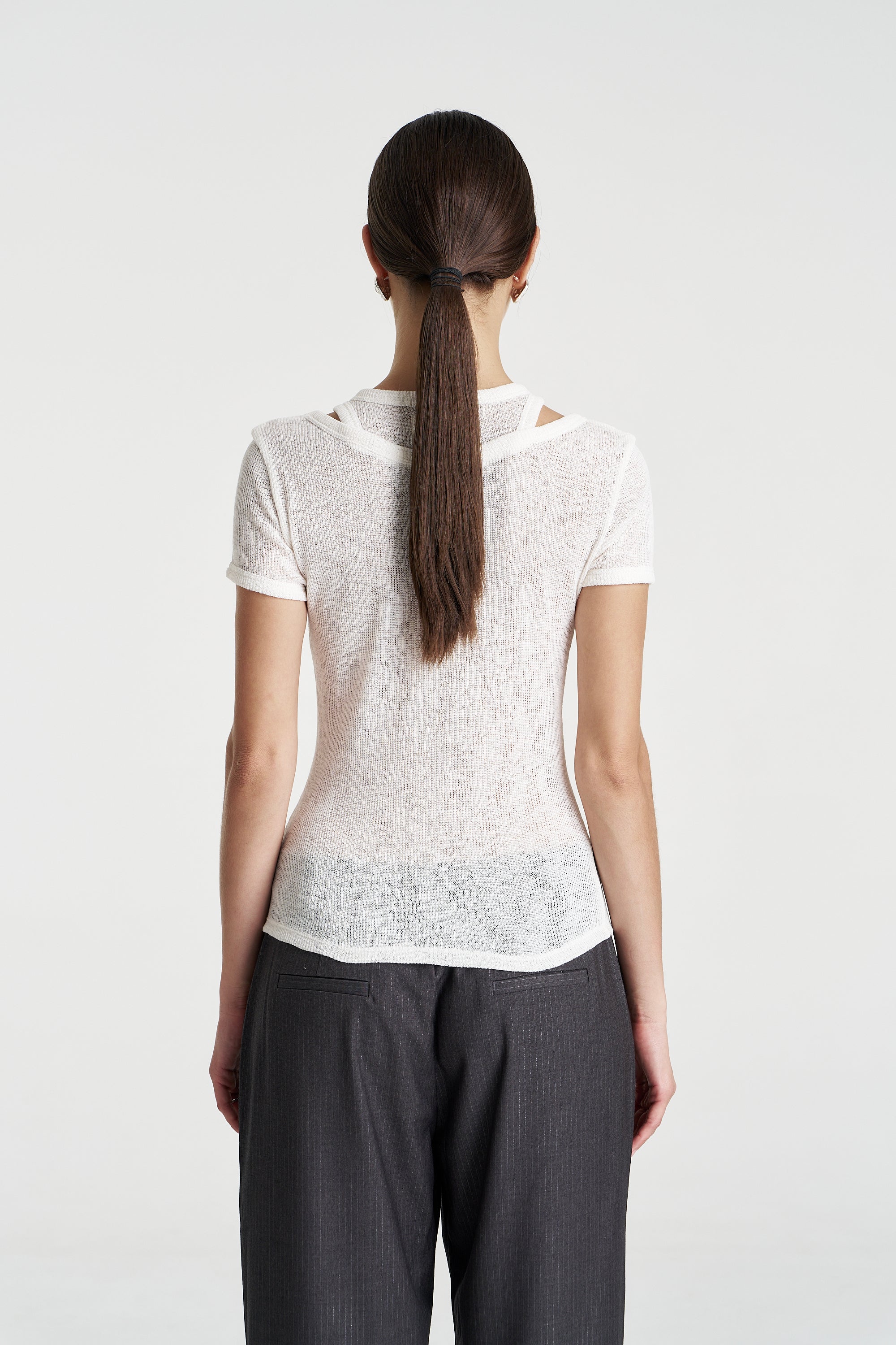 CUT OUT TOP - VANILLA