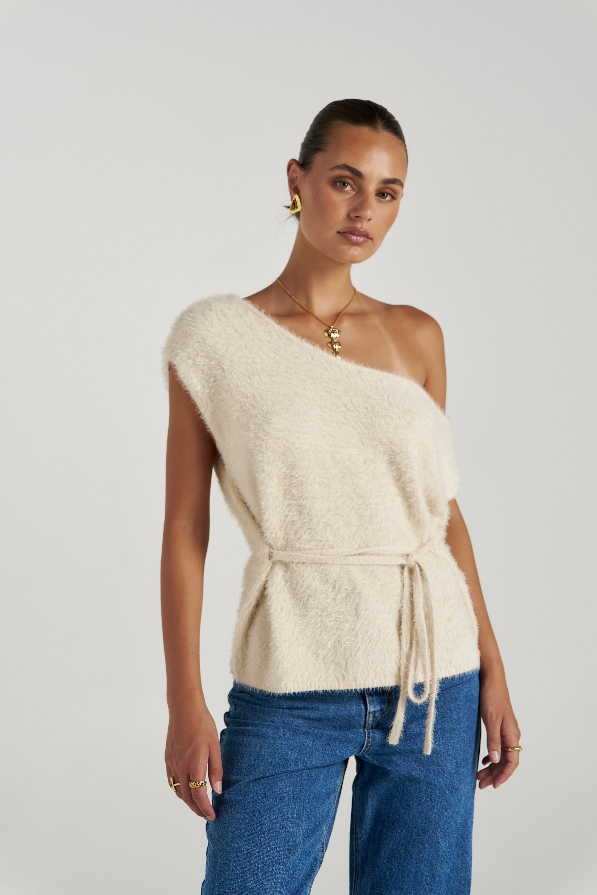 IVY KNIT TOP - LILY WHITE