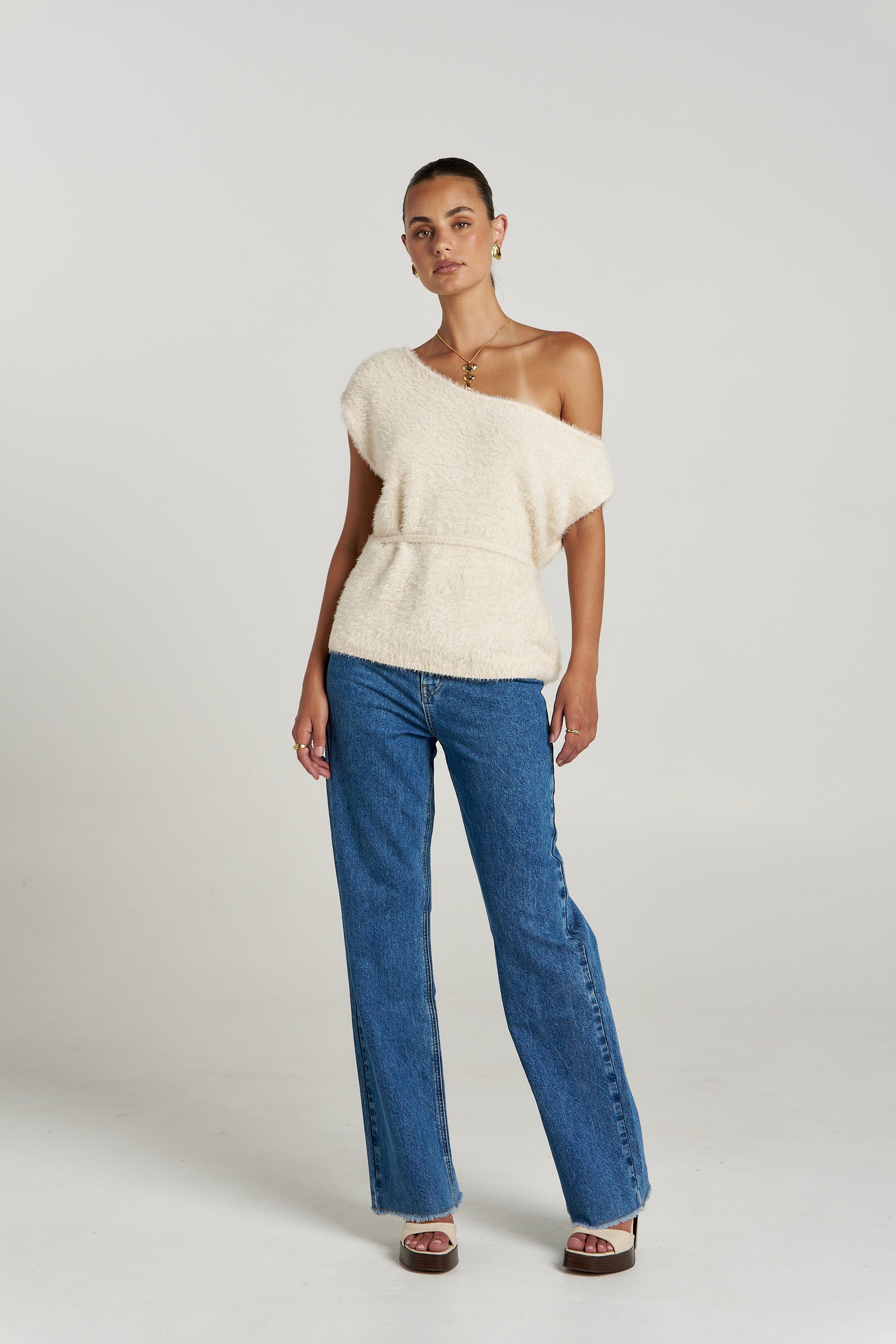 IVY KNIT TOP - LILY WHITE