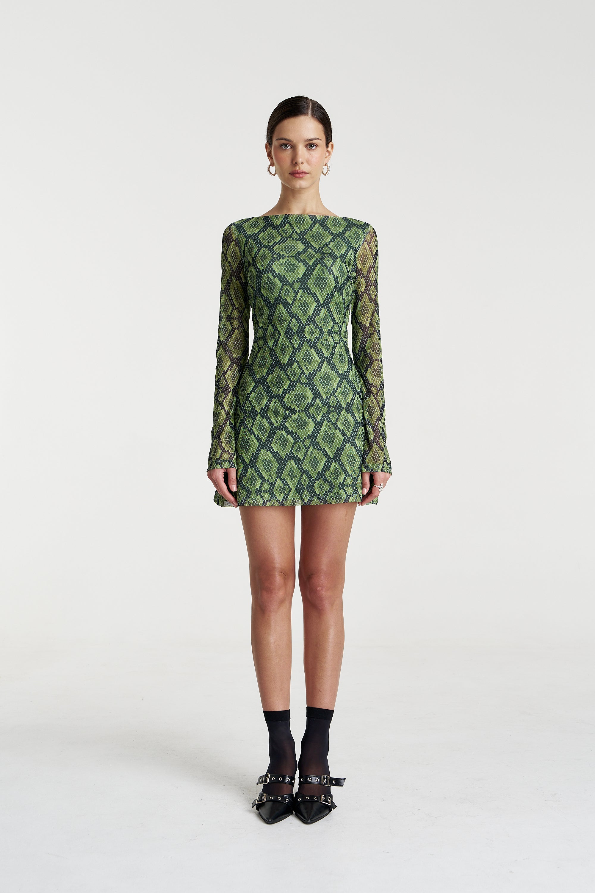 HIBERNATE A-LINE MINI DRESS - VIPER