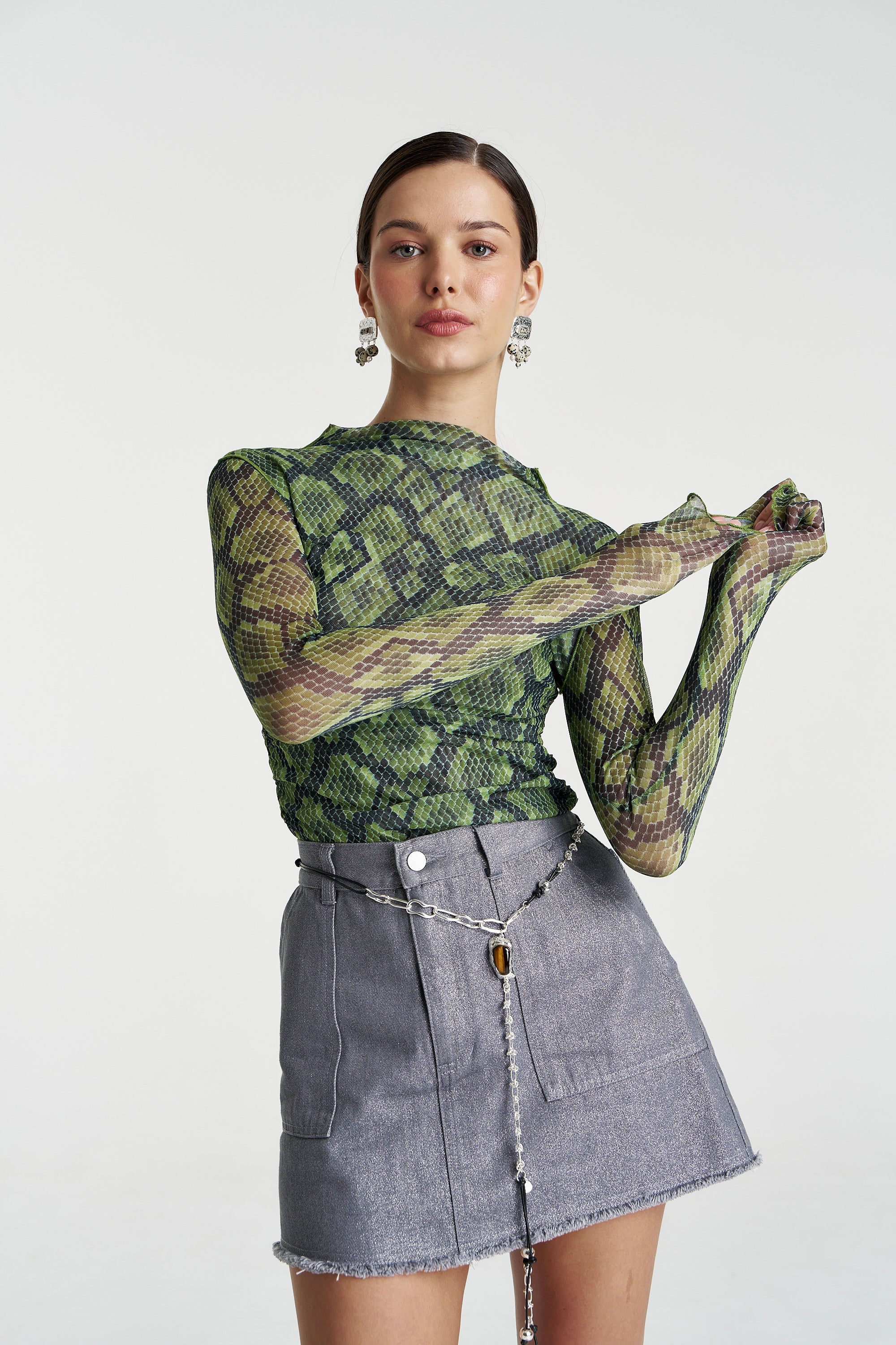 CARPENTER SKIRT - GLITTER