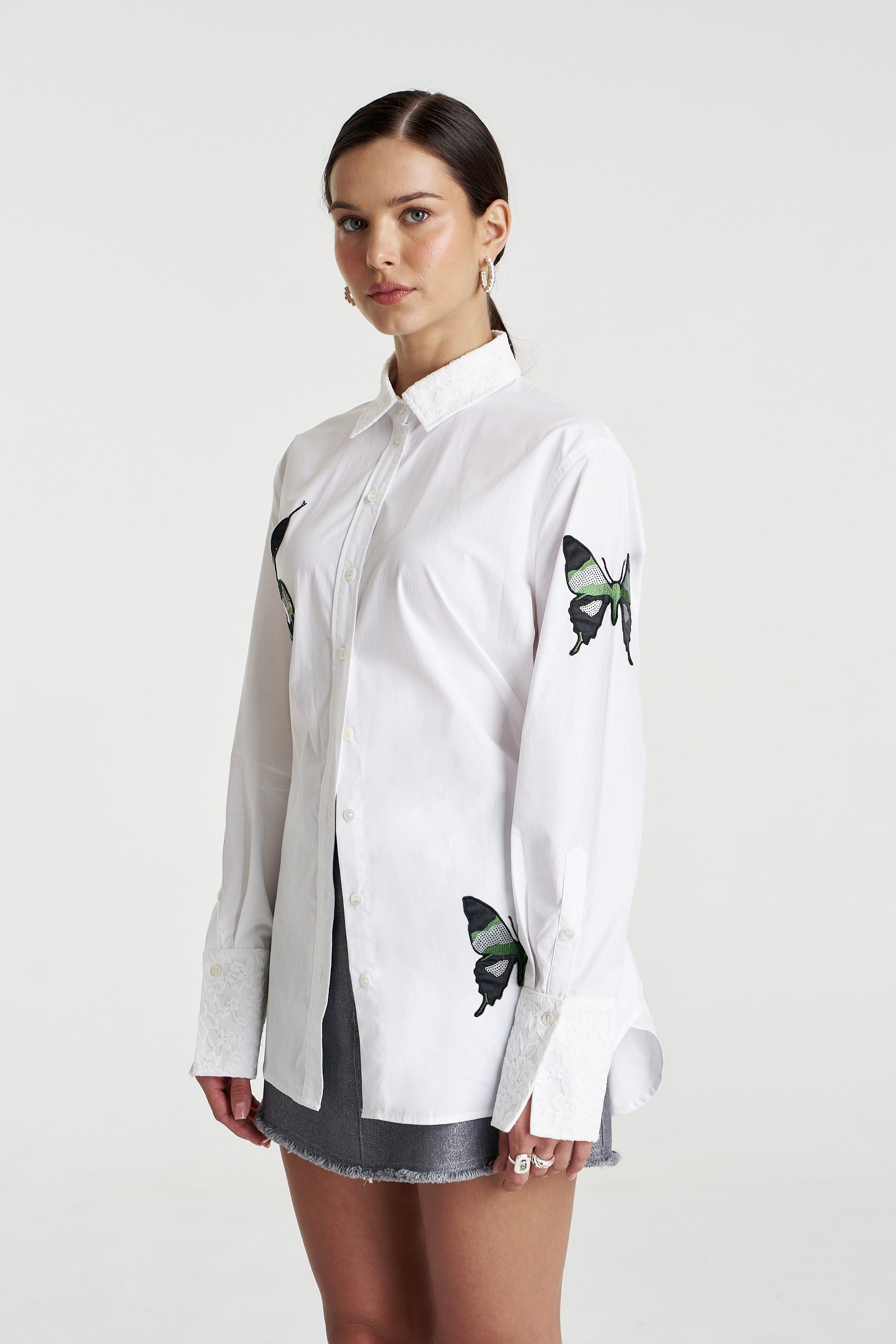 SPARKLE LS SHIRT - WHITE