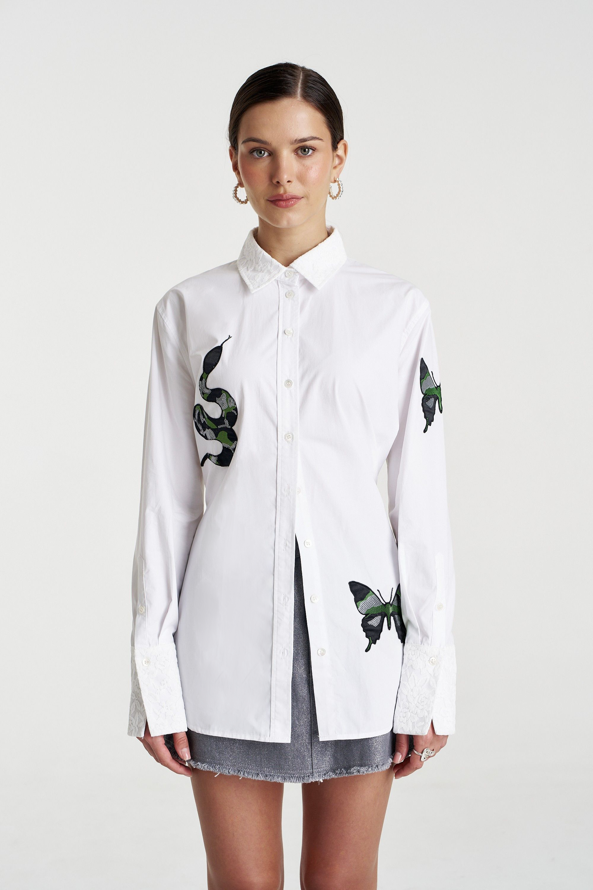 SPARKLE LS SHIRT - WHITE