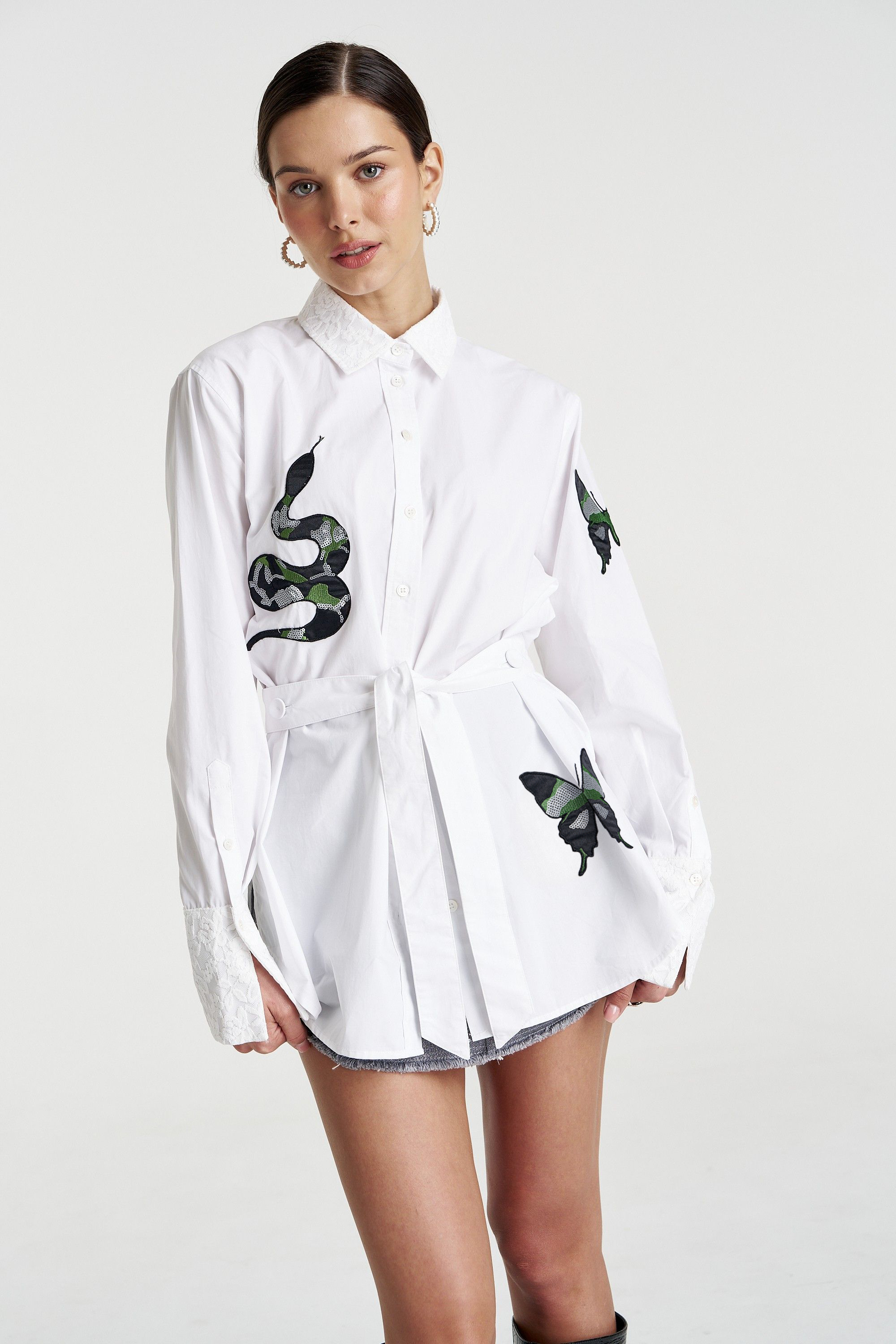 SPARKLE LS SHIRT - WHITE
