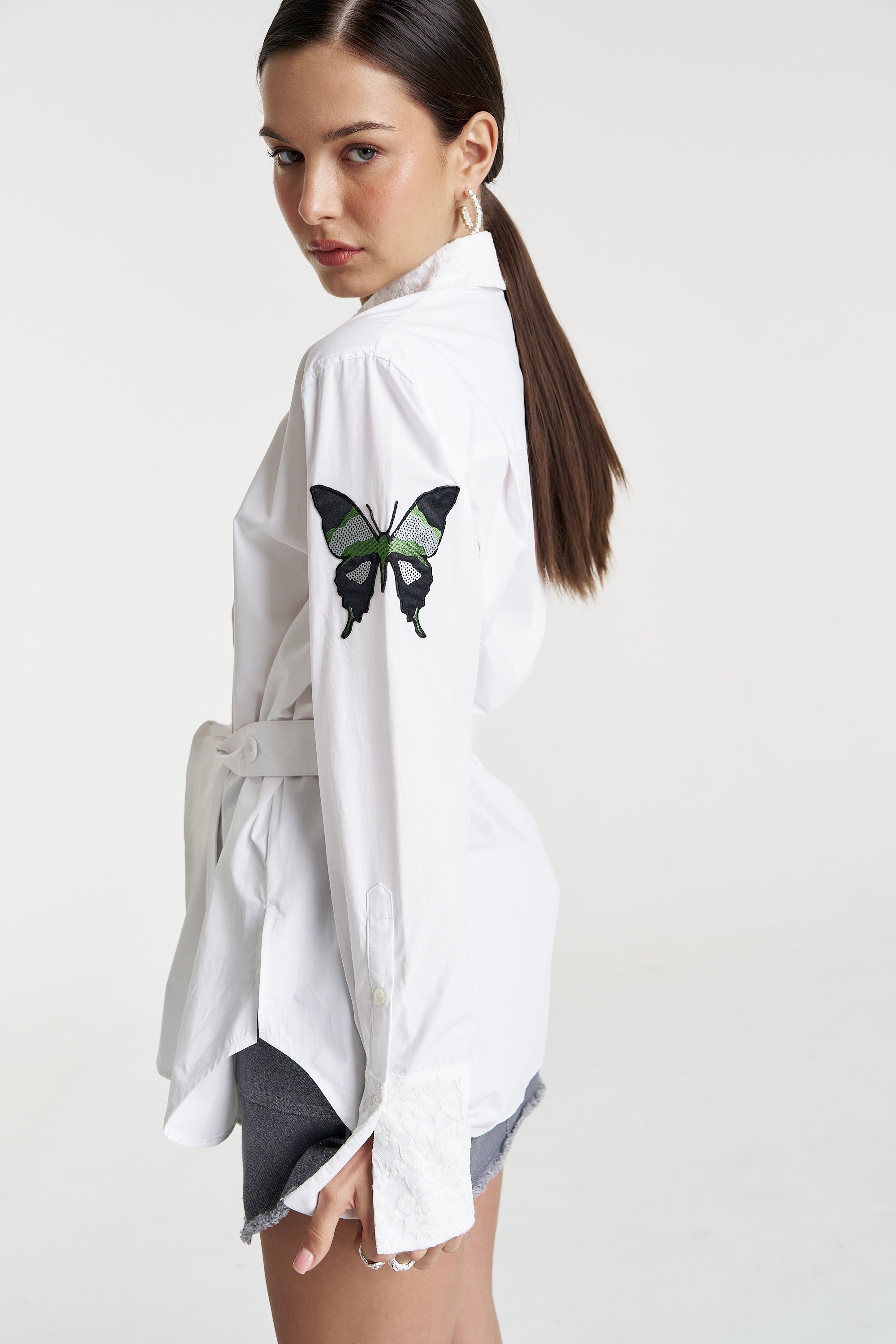 SPARKLE LS SHIRT - WHITE
