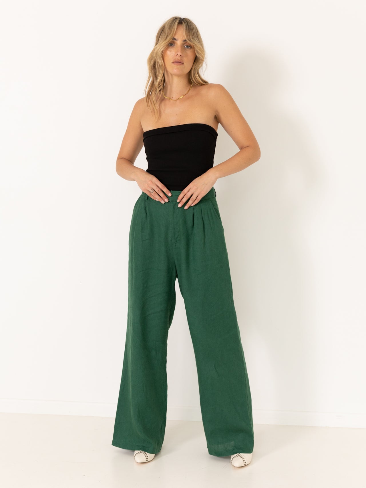 TAILORED PANTS - FOREST